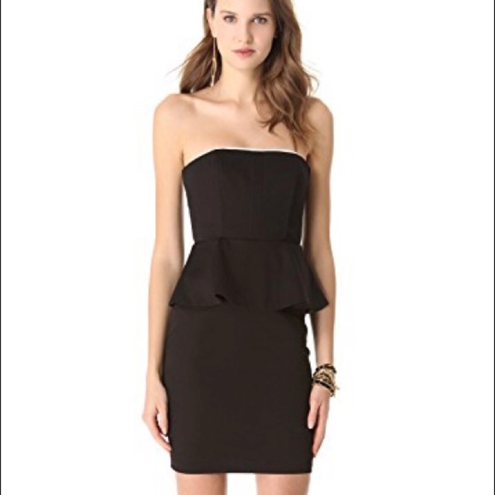 Alive and Olivia strapless peplum mini dress